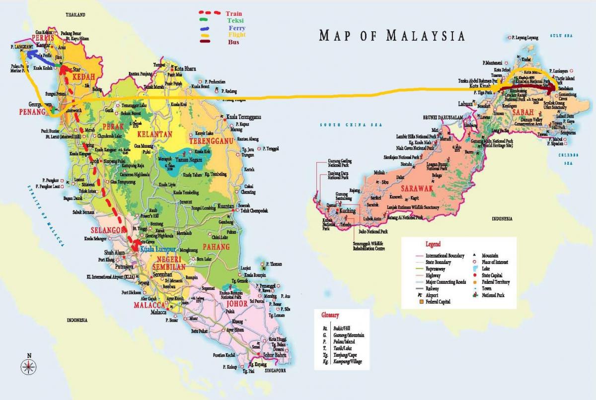 말레이시아 맵 hd