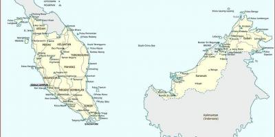 말레이시아 도시 지도