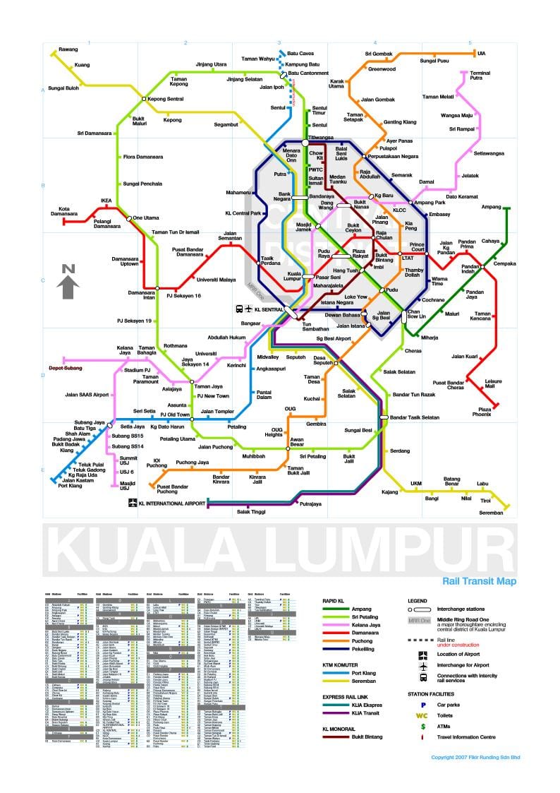 mrt3 호선 노선도 말레이시아