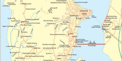 지도 pulau pinang 말레이시아